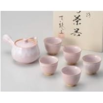 Amazon.co.jp: 萩焼 天龍窯 ガラス釉 モモイロ 茶器揃 茶こし網